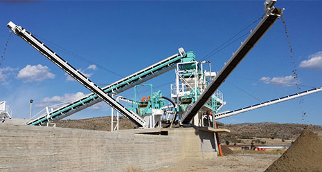 North Korea 120 tph crushing sand production line